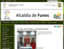 Tablet Screenshot of funes-narino.gov.co